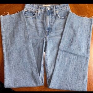 Madewell-Light Blue High-Rise Straight Leg Jeans - Women